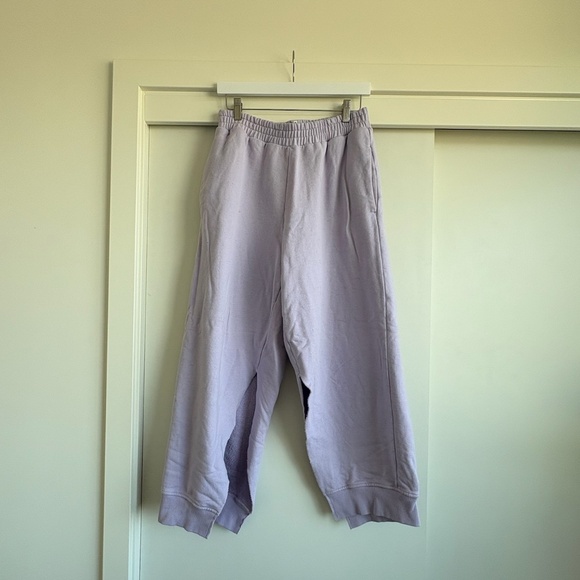 MM6 Raw-Edge Cut Sweatpants Lavender - Picture 1 of 5